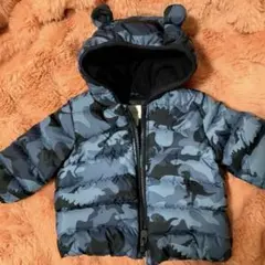 baby GAP ダウンコート 0-6ヶ月 ネイビー 恐竜 60