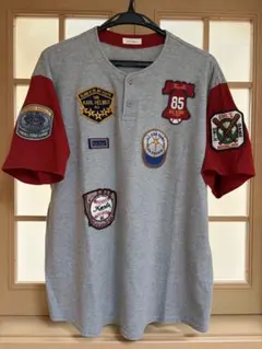 KARL HELMUT⭐︎ 半袖ヘンリーネックTシャツ ベースボールワッペンのサムネイル