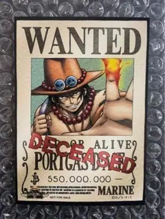 【新品】ワンピース 麦わらストア限定　手配書 ブロマイド エース