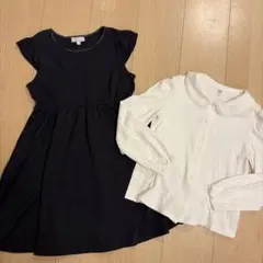 anyfam フォーマルワンピース　長袖ブラウス　2点セット　130cm