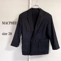 ☆MACPHEE 黒ジャケット サイズ38 綿麻