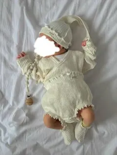 【本日削除予定】peekaboo 新生児セレモニー4点セット 韓国子供服のサムネイル