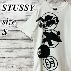 【激レア】ステューシー　STUSSY tシャツ　8ボール　ランダムロゴ　半袖　白