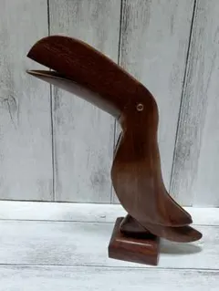 鳥の置物　木製