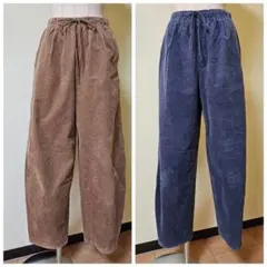 GU 　コーデュロイ バレルレッグイージーパンツ2点セット