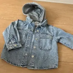 ZARA デニムジャケット フード付き 9-12ヶ月