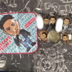 登坂広臣 ハンドタオル クリアチャーム 缶バッジ メタキー