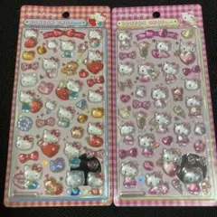 【匿名配送】正規品 サンリオ ボンボンドロップシール キティ 赤 ピンク 2枚