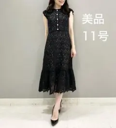 美品M Maglie le cassetto フラワー柄トルコレースワンピースL