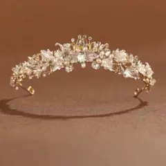ウェディング ティアラ ゴールド 結婚式 ブライダル小物