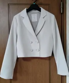 マジェスティックレゴン　ショートテーラードジャケット　アイボリー　M