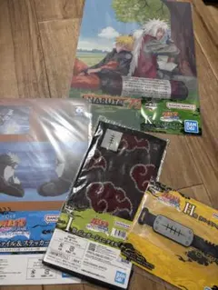 ナルト一番くじ　k賞ビジュアルボード　おまけ3点付き