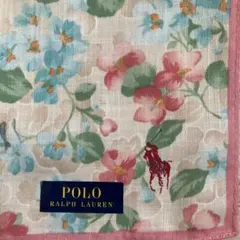 ポロラルフローレン　花フラワー柄　ハンカチ　綿100% 日本製