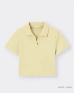 GU スキッパーポロ〔半袖〕+E イエロー Mサイズ