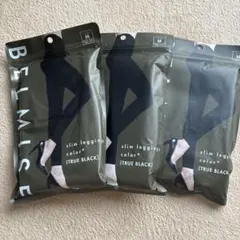 BELMISE スリムレギンス M TRUE BLACK 3P