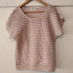 NATURAL BEAUTY BASIC くすみピンク シアーシャツ Mサイズ