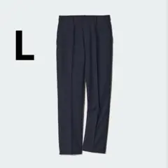 ユニクロ スマートアンクルパンツ ネイビー L フォーマル 極美品