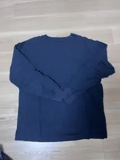 無印良品　ネイビーロングシャツ