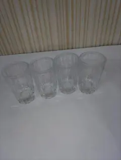 昭和レトロ　ガラス製コップ4個セット