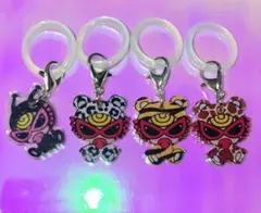 ヒスミニ ヒョウ柄 めじるしチャーム 4個セット アンブレラマーカー デビルのサムネイル