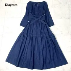 専用【極美品】ダイアグラム デニムティアードワンピース 38 M