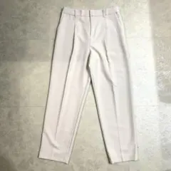 ユニクロ　感動タックパンツ　ホワイト　Lサイズ
