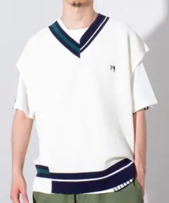 Tシャツベスト2点セット　タグ付　GLOSTERグロスター　半袖ワンポイント刺繍