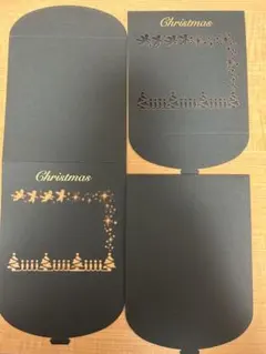 【新品】クリスマスレーザーカットカード 3枚セット