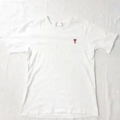 ホワイト 半袖Tシャツ ハート刺繍 Lサイズのサムネイル