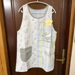 【タグ付き】ダンボ　チェックエプロン