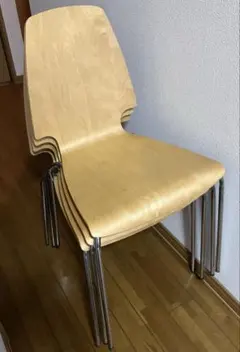 美品　IKEA VILMAR 廃盤モデル　ナチュラル　チェア 椅子のサムネイル