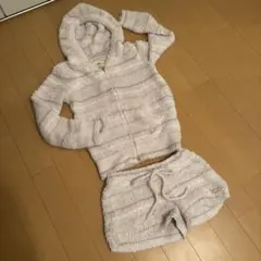 ジェラートピケ　フリースフード付きルームウェア セット