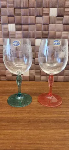 未使用　ボヘミアグラスワイングラス 2個セット