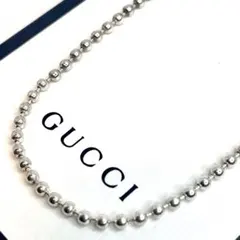 【美品・50cm】グッチ　ボールチェーン　ネックレス　直径2.3mm　シルバー 美品・50cm】グッチ ボールチェーン ネックレス 直径2.3mm シルバー