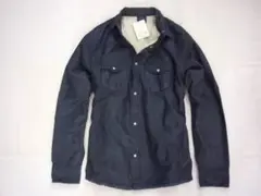 【新品 / 即戦力】デニム 裏ボア ウェスタン シャツ★M★裏フリース (^^♪