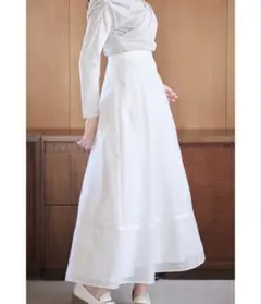 Her lip to Satin Trimming Organdy Skirtのサムネイル