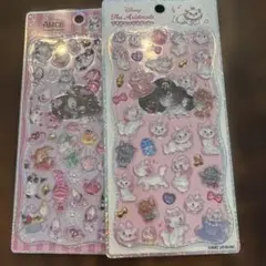 ディズニー プチドロップシール 2種セット　マリーちゃん　アリス　チシャ猫のサムネイル