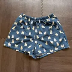 ユニクロ ショートパンツ　PAUL & JOE 猫柄 ネイビー 部屋着 Mサイズ
