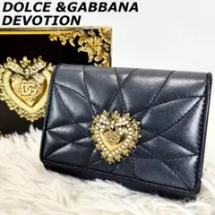 DOLCE&GABBANA 三つ折り財布 ブラック - メルカリ
