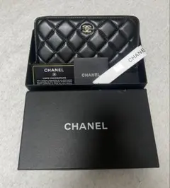CHANEL 長財布 マトラッセ ラウンドファスナー