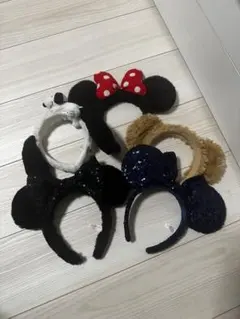 ディズニー、ユニバ カチューシャ5点セット