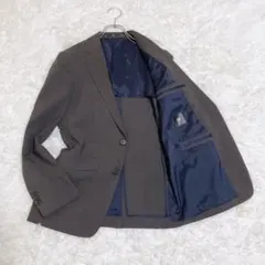 【極美品】スーツセレクト 春夏 千鳥格子S 洗える 高機能 ストレッチ アンコン
