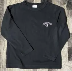 チャンピオン　キッズ　ブラック　ロゴ　長袖　Tシャツ　130 綿のサムネイル