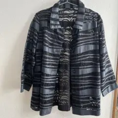 皮ジャケット ブラック グレー