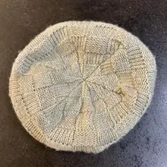 ベージュ　ニット帽 フリーサイズ　ベレー帽