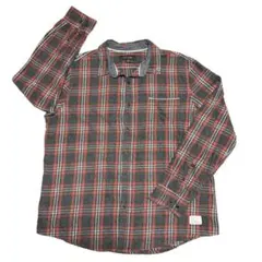 XLサイズ アメリカ古着　ネルシャツ　adam メンズ　チェックシャツ　パンク