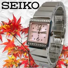 Ⴤ1316 ꕤ美品 SEIKO ルキア LK 腕時計 27P ダイヤ スクエア