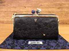 美品 アナスイANNA SUI プレイングキャット がま口ファスナー 長財布のサムネイル