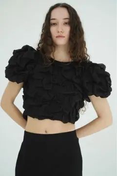 シャツ+ブラウス(半袖+袖なし) CLANE WAIST SHAPE PUFF SLEEVE TOPS CLANE(クラネ) | CLANE(クラネ)WAIST SHAPE PUFF SLEEVE TOPS ウエスト