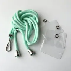 スマホストラップ ショルダー 首掛け ミントグリーン タグ付き
